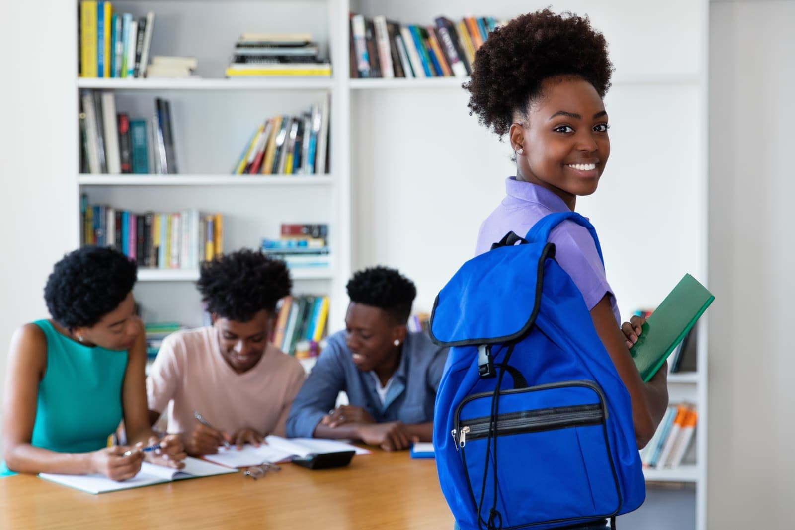 Students studying together